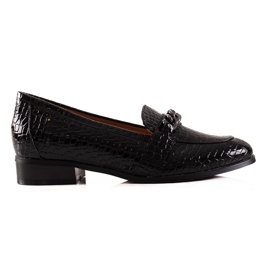 Elegante VINCEZA Halbschuhe Loafer schwarz