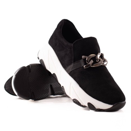 W. Potocki Potocki Wildleder-Turnschuhe schwarz