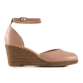 W. Potocki Sandalen Pumps auf Koturnie Potocki beige