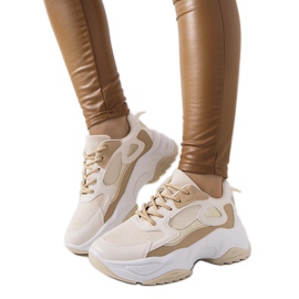 Beigefarbene Harkins-Sneakers für Damen