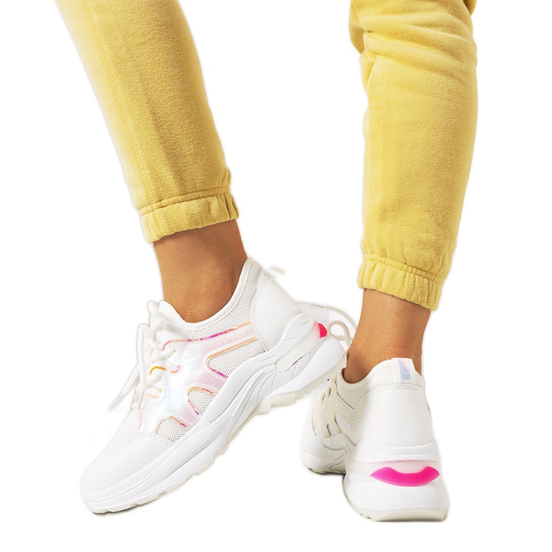 Rosa-weiße Bates-Turnschuhe