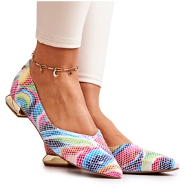 Ballerinas für Damen Laura Messi Leder Rainbow 2193 mehrfarbig