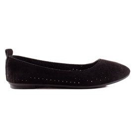 TRENDI Bequeme durchbrochene Ballerinas schwarz