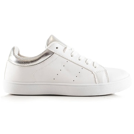 TRENDI Weiße Sportschuhe mit Öko-Leder