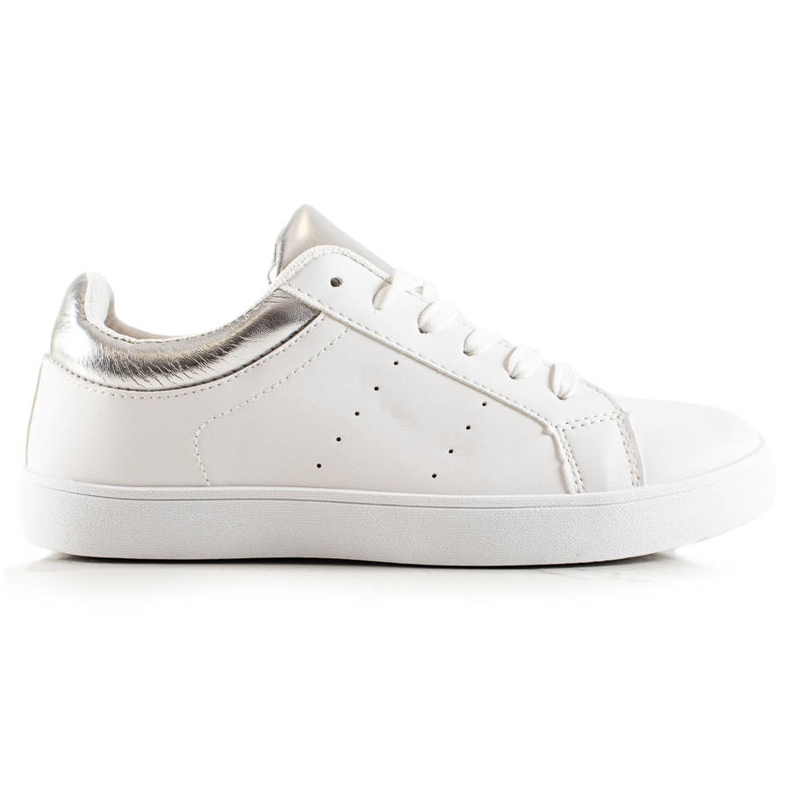 TRENDI Weiße Sportschuhe mit Öko-Leder