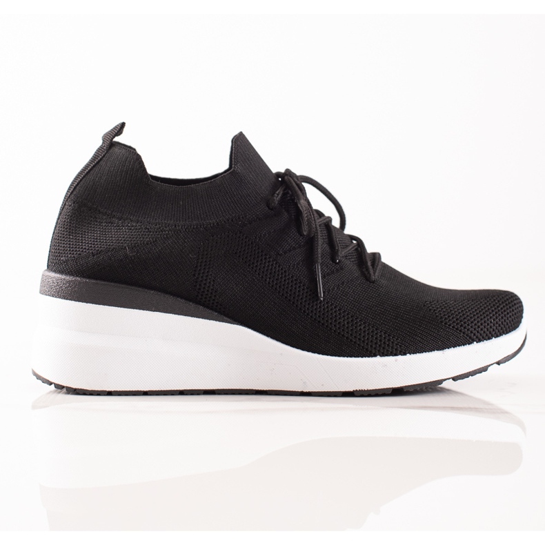 Goodin Schnürschuhe mit Keilabsatz schwarz