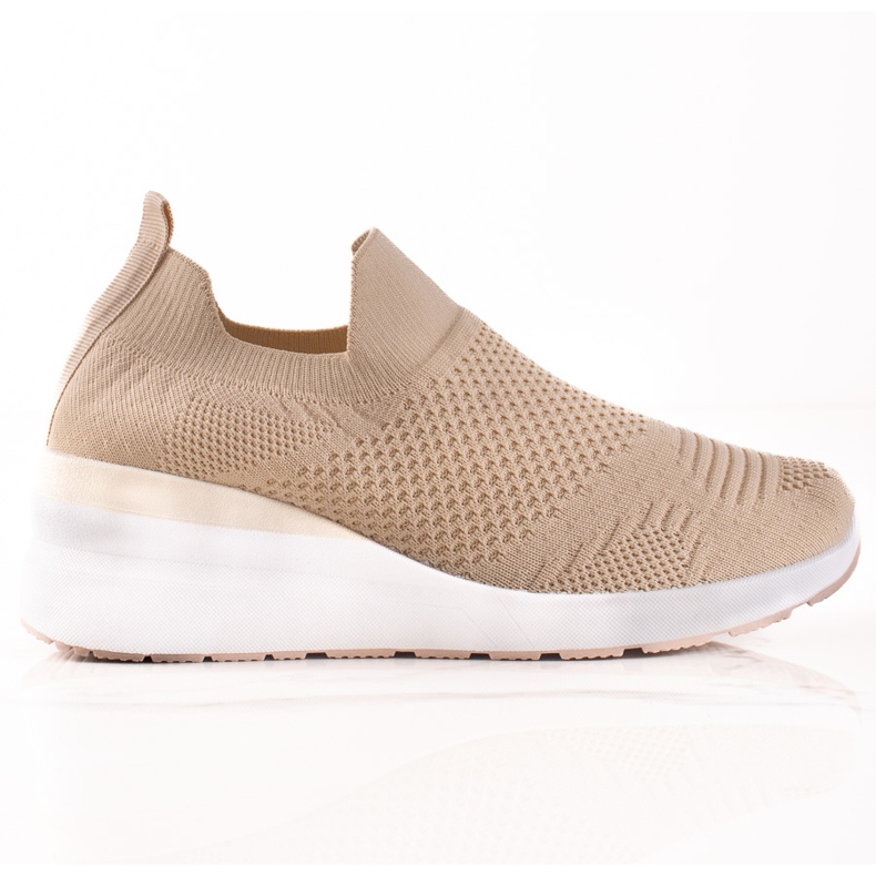 Goodin Sneakers mit Keilabsatz beige