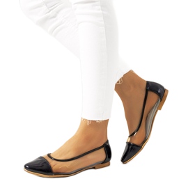 Schwarze transparente Pastella Ballerinas