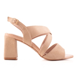 VINCEZA High Heel Sandalen beige