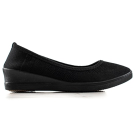 Evento Bequeme schwarze Ballerinas