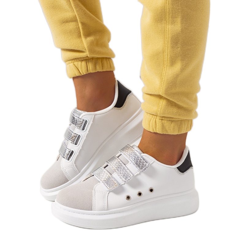 Herrick Damen-Sneakers in Weiß und Silber