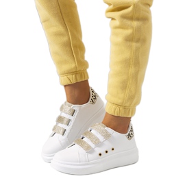 Herrick Damen-Sneakers in Weiß und Gold golden