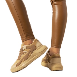 Braune Toffee-Sneaker für Damen beige
