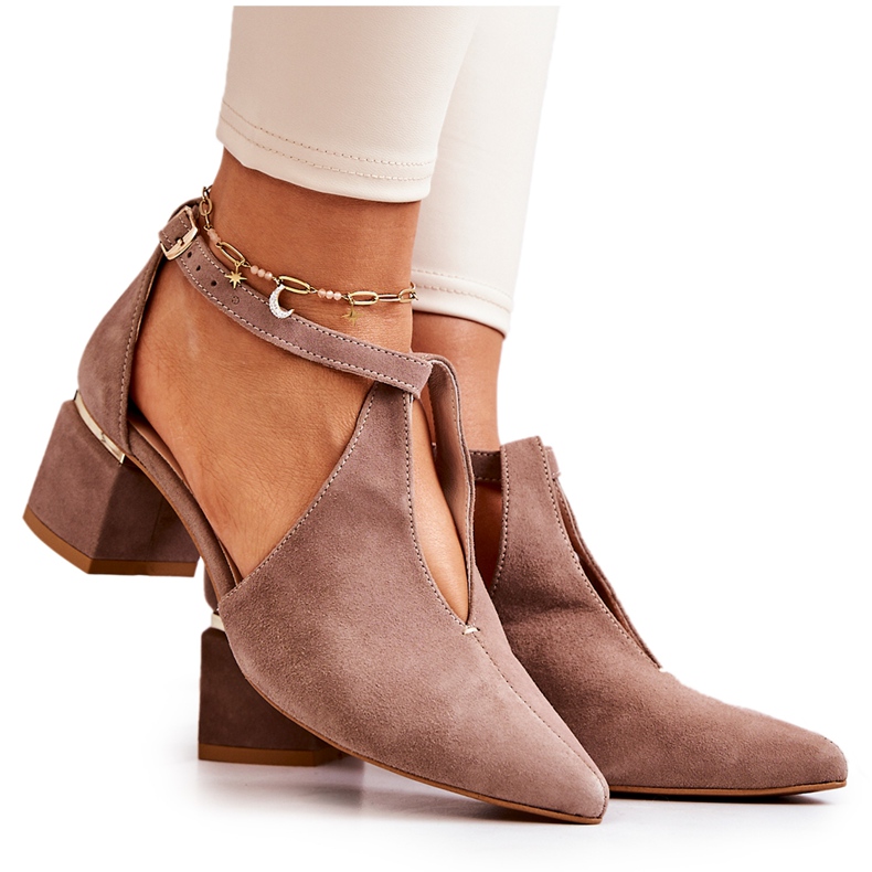 Wildleder Pumps mit Absatz Laura Messi 2309 Beige