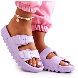 PS1 Gummipantoffeln auf der lila Westie-Plattform violett