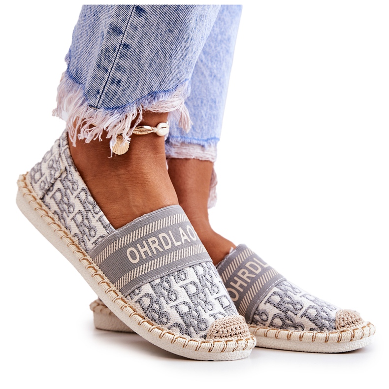 PS1 Klassische graue Espadrilles Warm Time beige