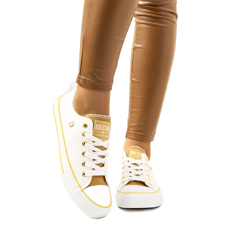 Weiß Big Star Damen Sneaker HH274458 beige