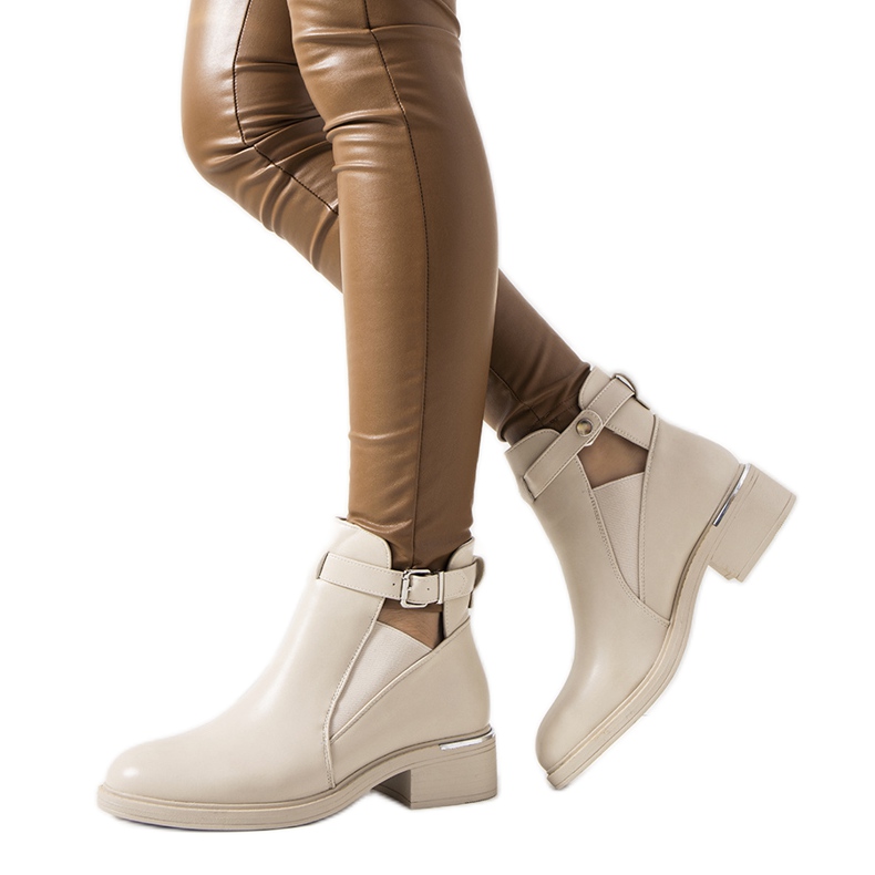 Beige Stiefel für Frauen Fern