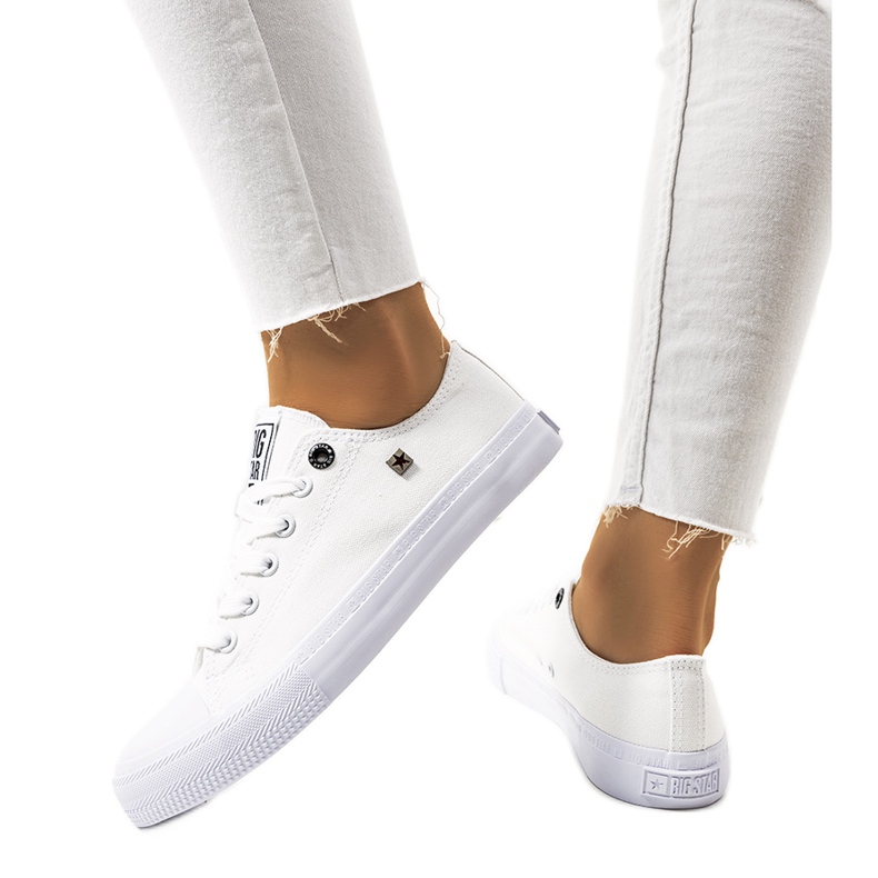 Weiße Damenturnschuhe Big Star AA274010