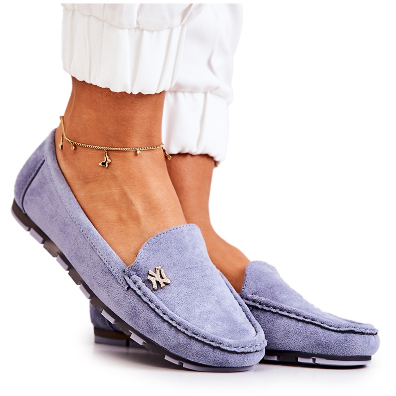 PS1 Damen-Loafer aus Wildleder Blau Madelyn