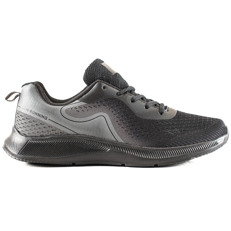 TRENDI Leichte Sportschuhe schwarz grau