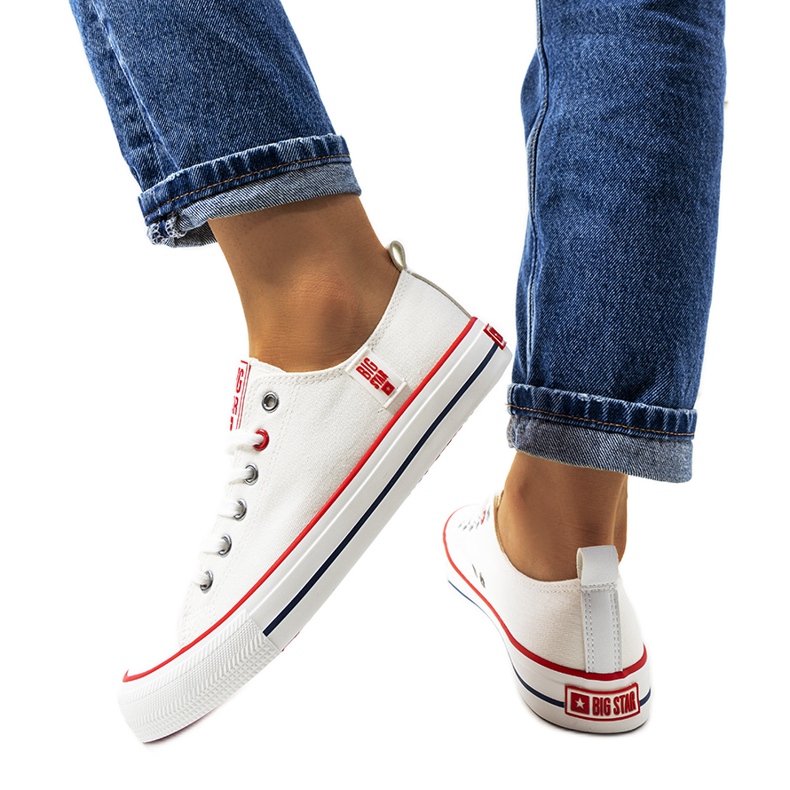 Klassische weiße Turnschuhe Big Star JJ274123