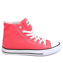 Ingi Silver Red knöchelhohe Sneakers rot rosa