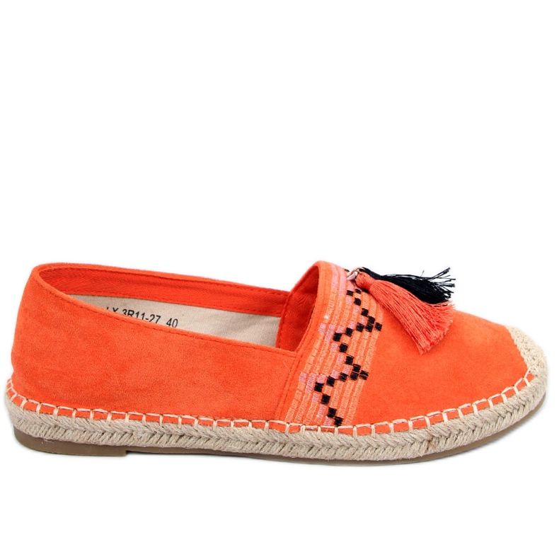 Boho Espadrilles mit Fransen in Birna Orange