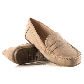 TRENDI Klassische Wildleder-Loafer beige