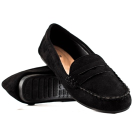 TRENDI Klassische Wildleder-Loafer schwarz