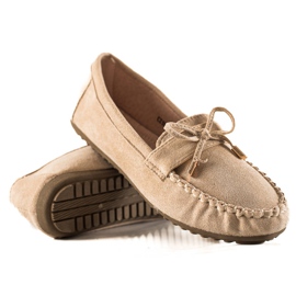 TRENDI Wildleder-Loafer mit Schleife beige