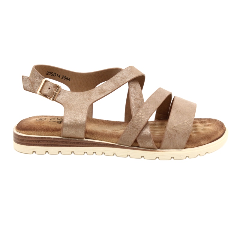 Golden Metallic Women's Evento 20SD14-2064 Sandalen braun