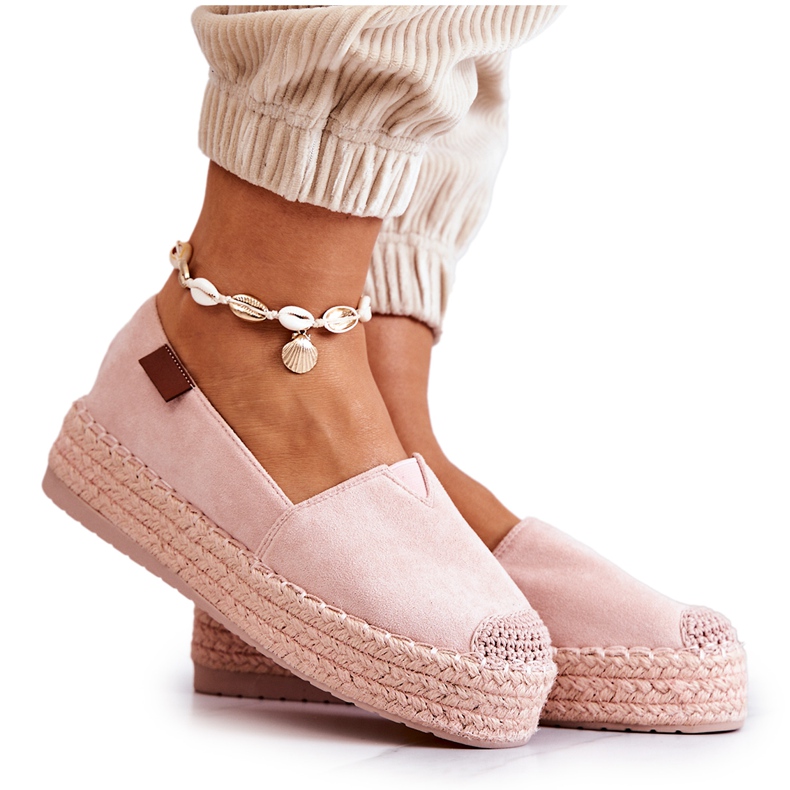 FB2 Wildleder-Espadrilles zum Hineinschlüpfen Rosa Lesley