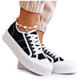 FB2 Niedrige Turnschuhe auf der schwarzen Mischa-Plattform