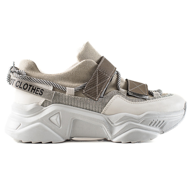 TRENDI Sneakers mit Klettverschluss Mode grau