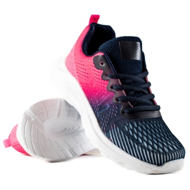 TRENDI Modische Sportschuhe marineblau blau rosa