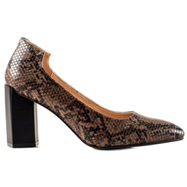 TRENDI Elegante Pumps braun mehrfarbig