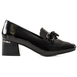 La.Fi Lackierte Halbschuhe am Pfosten schwarz