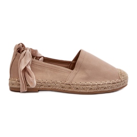 FB1 Gebundene beige Wildleder-Espadrilles Ismanne