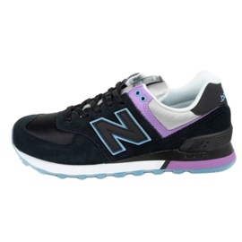 New Balance W WL574SAU Schuhe schwarz lila blau grau