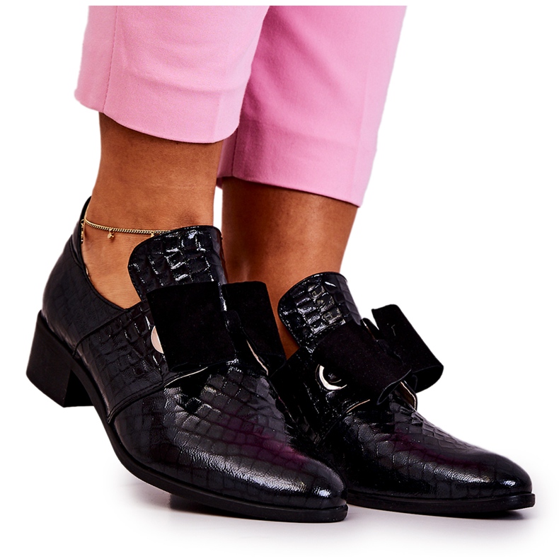 PA2 Schlangenlederschuhe aus Leder Schwarz Marleigh