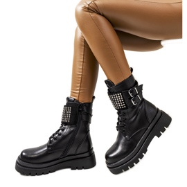 Schwarze Mirama isolierte Stiefel