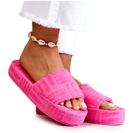 FJ1 Hausschuhe auf der rosafarbenen Lilly-Plattform