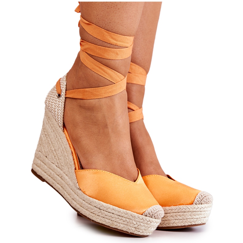 FS1 Espadrilles Tolle orange Keilsandalen