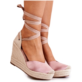 FS1 Espadrilles, Sandalen mit Keilabsatz Nude Terrific beige rosa