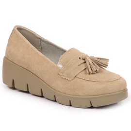 Lederhalbschuhe Filippo W PAW274B beige
