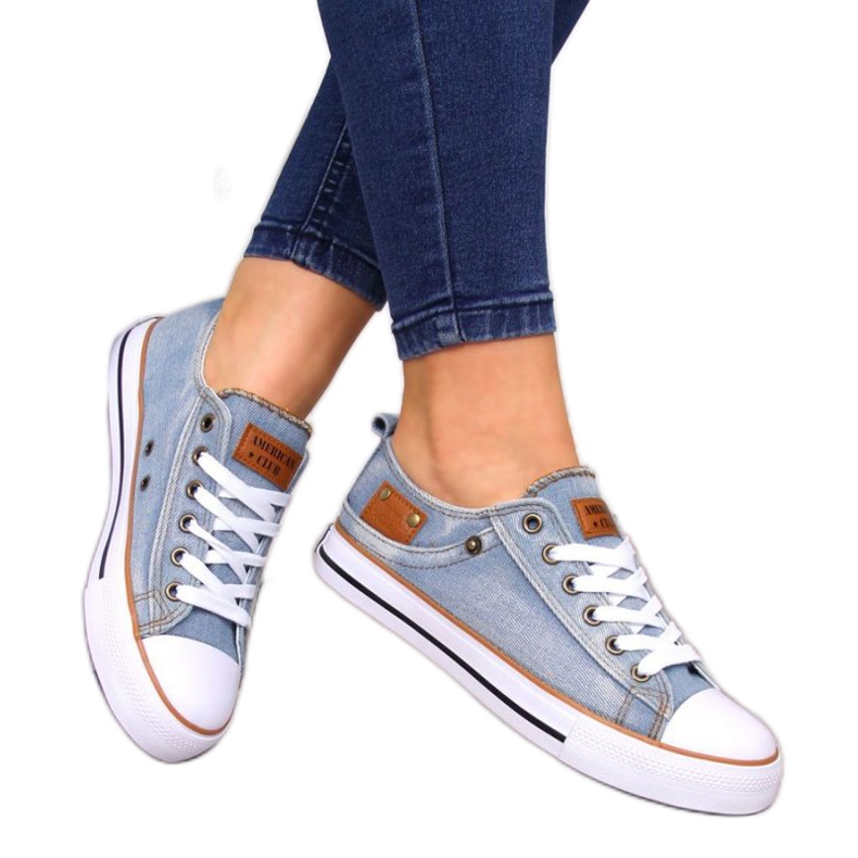 American Club W AM653B Denim Tennisschuhe blau