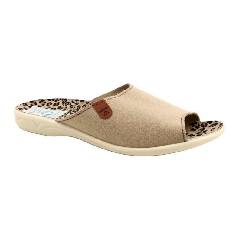 Wildleder Damenhausschuhe Adanex Sara 27310 Beige