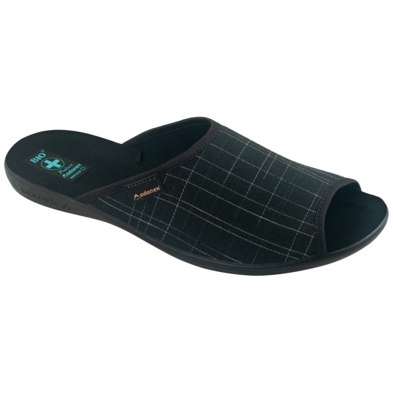 Adanex Herrenhausschuhe Hausschuhe 25954 Schwarz