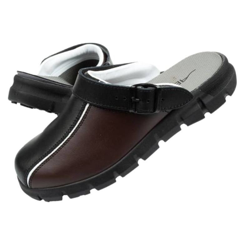 Abeba 57315 medizinische Schuhclogs braun
